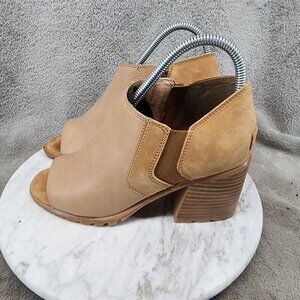 Sorel Shoes Womens Size 7.5 Brown Side Zip Ankle Booties *NWOT*